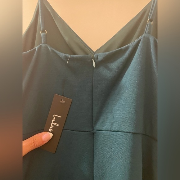 Lulu’s Forest Green MIDI Dress size Medium - Picture 6 of 9